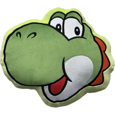 Obrázok produktu pre 3D vankúš - MARIO BROS - Yoshiho tvár - mikrovlákno - 40 cm