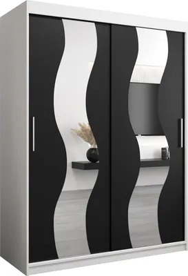 Produktbild von Kleiderschrank, Schiebetürenschrank Schlafzimmer, Schrank mit Spiegel SEWILLA 150 cm