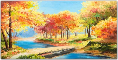 Produktbild von Coloray Küchenrückwand 120x60 Spritzschutz aus Glas - Wald Brücke Wasser