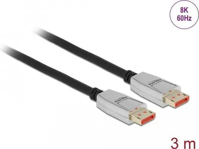 Produktbild von DeLOCK DisplayPort Kabel 8K 60 Hz 3 m, 3 m, DisplayPort, DisplayPort, Männlich, Männlich, 7680 x 4320 Pixel