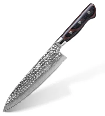 Imagen del producto de Cuchillo de cocina profesional de 20 cm, fabricado en acero damasco