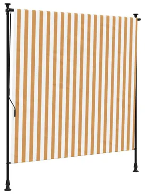 Zdjęcie produktu dla vidaXL Roleta zewnętrzna pomarańczowo-biała 150x270 cm tkanina i stal