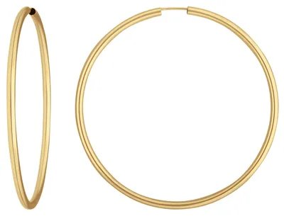 Produktbild von Paar Ohrringe Creolen rund groß Ohrschmuck aus 333 Gold Gelbgold 60x2,5mm