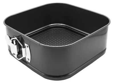 Obrázek produktu pro Forma na koláč s odnímatelným dnem, rozměry 18 cm, čtvercová, vyrobená z uhlíkové oceli, s nepřilnavým povrchem