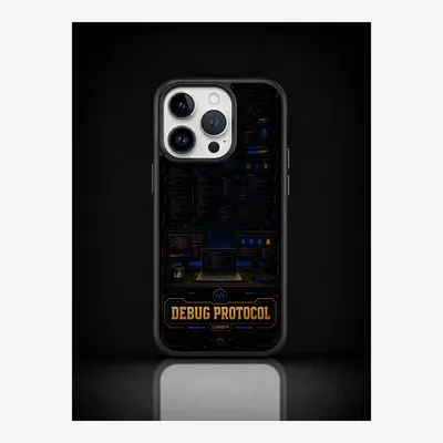 Productafbeelding van iPhone 14 Pro hoesje, telefoonhoesje, beschermhoesje, case met debuggingsmotief – LUNØIR ©