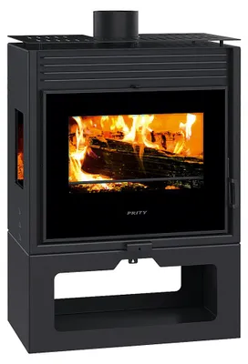 Image de PRITY PM3 E, Poêle à bois vitré sur trois côtés, 10,8 kW, Classe A+, Ø 150 mm