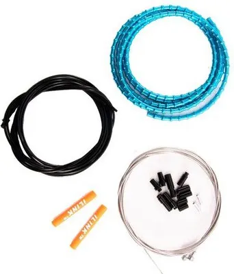 Image de Kit de câble de frein pour vélo route, Alligator I-link, 5,5 mm, couleur bleu, longueur 900/1700 mm