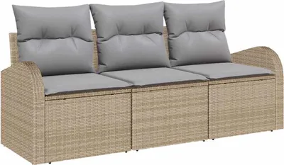 Immagine prodotto di Set Divano da Giardino Beige polyrattan