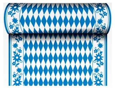 Produktbild von Tischläufer "Bayrisch Blau", (B) 400 mm x (L) 24 m