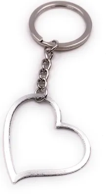Produktbild von Onwomania Schlüsselanhänger Herz Liebe hohl Liebessymbol silber Anhänger Keychain
