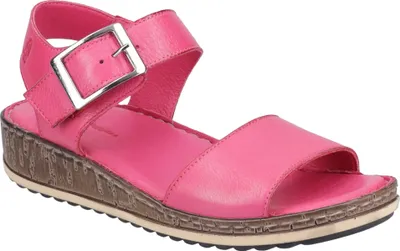 Image de Hush Puppies - Sandales à talon compensé pour femme "Ellie", cuir FS11382 (42 EU) (Rose)