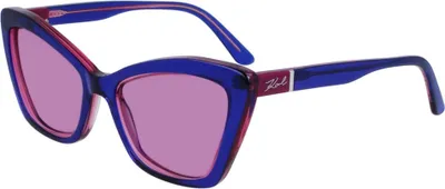 Produktbild von Karl Lagerfeld KL6105S Blue/rose 54/17/140 Damen Sonnenbrillen