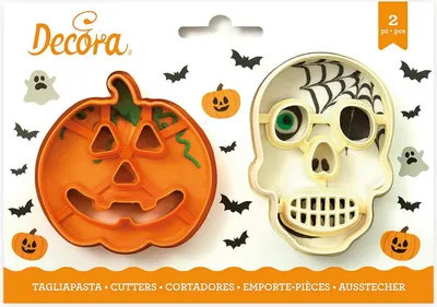 Produktbild von Kürbis & Totenkopf Ausstechformen 2 Stück Halloween
