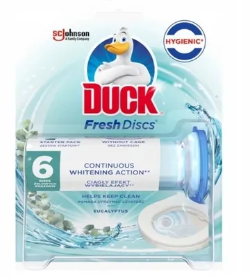 Obrázok produktu pre Duck, Żelowy krążek toaletowy, Eukaliptus, zapas, 6 sztuk