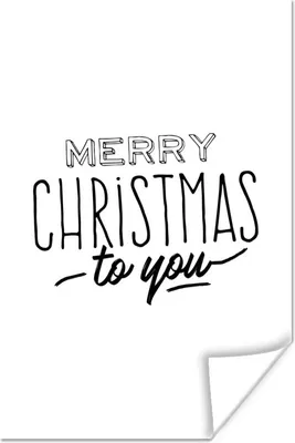 Produktbild von MuchoWow® Poster Zitat für Weihnachten "Frohe Weihnachten für Sie" auf weißem Hintergrund 20x30 cm - Papierdruck