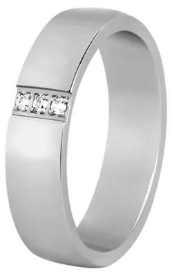 Image de Bague en acier pour dames avec cristaux SPD01, 61 mm