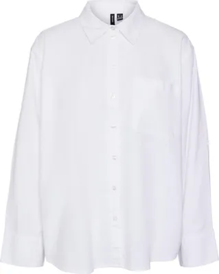 Produktbild von VERO MODA Bluse locker geschnitten Hemdkragen Streifenmuster Größe: L