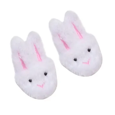 Obrázok produktu pre Sophia's By Teamson Kids 18" papučky pre bábiky, nadýchané biele topánky pre bábiky