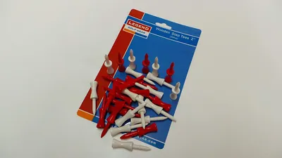 Produktbild von Legend Golf Step Tees 2 Inch 30 Stück Farbe: Rot und Weiss
