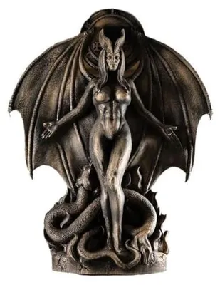 Image de Statue gothique représentant une déesse, ornement en résine pour la décoration intérieure, 15,5 cm