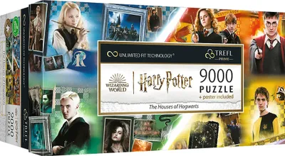 Produktbild von Trefl 81023 Harry Potter - Die Häuser von Hogwarts 9000 Teile Puzzle