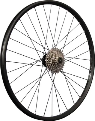 Produktbild von 27,5 Zoll Laufrad Hinterrad geöst Shimano Cues FH-QB400 6L Disc Set mit 8 fach Kassette