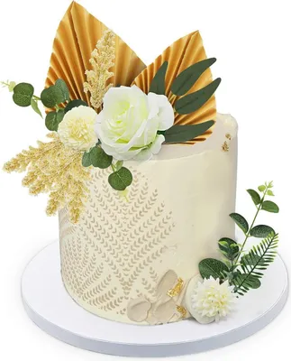 Image de set de 16 pièces pour décorer un gâteau boho pour un anniversaire, un mariage ou une fête de mariage