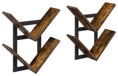 Immagine prodotto di vidaXL Mensole da parete, 2 pezzi, effetto legno, 43 x 15 x 47 cm, materiale composito di legno