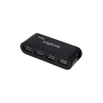 Produktbild von LogiLink USB 2.0-Hub 4-Port schwarz m. Netzteil