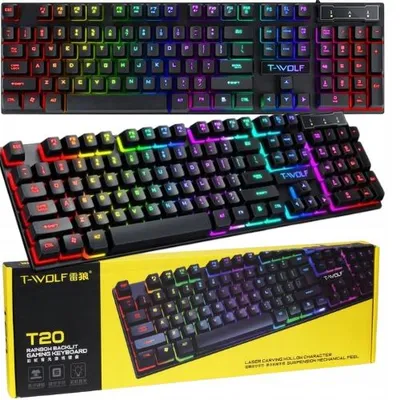 Produktbild von Gaming RGB Tastatur mit LED-Beleuchtung und Nummernblock