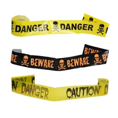 Produktbild von Halloween Dekoband Schwarz Gelb Orange, 6,5 x 230 cm, verschiedene Designs