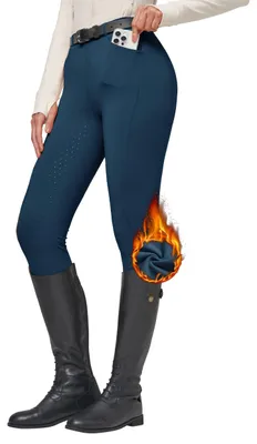 Produktbild von Elzusha - Damen-Winterreithose, gefüttert mit Fleece und mit Silikon-Einsatz im Gesäßbereich