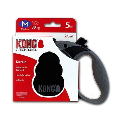 Obrázok produktu pre KONG Retractable Terrain Black M vodítko pre psy