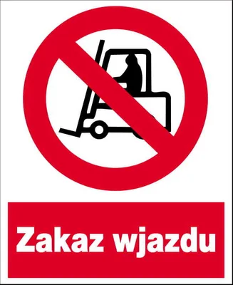 Produktbild von ZZO-4 Gesundheits- und Sicherheitszeichen Verbot des Zugangs mit Gabelstaplern