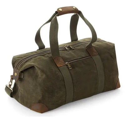 Produktbild von Quadra - Reisetasche "Heritage", Lederakzente FK1545 (Einheitsgröße) (Olivgrün)