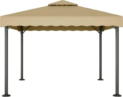 Produktbild von vidaXL Pavillon Taupe 3x3 m Aluminium und Stahl