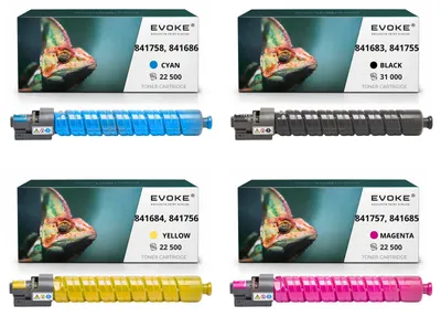 Productafbeelding van Evoke compatibele toner voor Ricoh MPC-5502 841683, 4x CMYK: zwart, cyaan, magenta, geel, opbrengst: 98500 pagina's, geschikt voor MP C4502 C5502