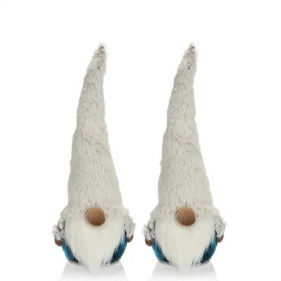 Produktbild von COM-FOUR® 2x Premium Weihnachts-Wichtel für die Weihnachtsdeko - skandinavische Figur als Dekoartikel - schwedischer Gnom-Aufsteller als Tischdeko - Sammlerfigur - Santa Claus mit Styroporkörper