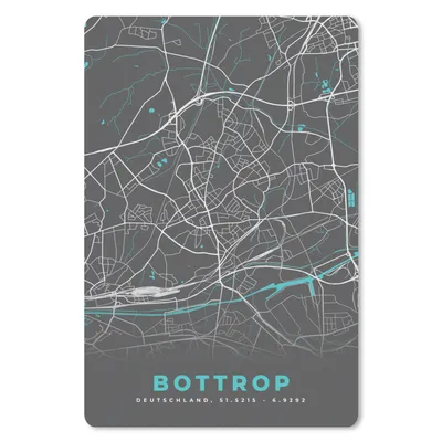 Produktbild von MuchoWow® Mauspad Mousepad Stadtplan - Bottrop - Deutschland - Karte 18x27 cm - Mousepads - Maus Mat - Pad - Mausunterlage