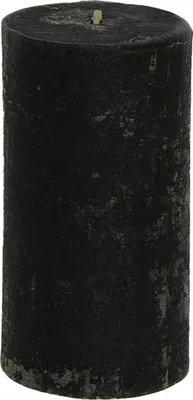 Produktbild von Stumpenkerze durchgefärbt schwarz 10 x Ø 6 cm