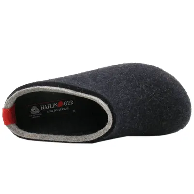 Produktbild von Haflinger Damen Hausschuh Herren Pantoffel Clog Wollfilz Grizzly Kris 711056, Größe:38 EU, Farbe:Grau