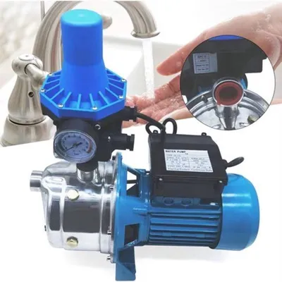 Imagen del producto de Bomba de agua eléctrica - Bomba centrífuga - 1100 W - Acero inoxidable - Para jardín y uso doméstico