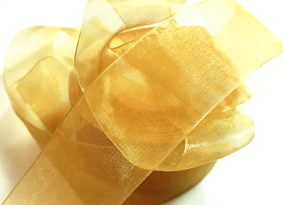 Organza-Band, 50 mm breit, 45 m, hellbraun