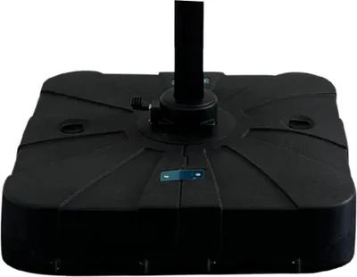 Produktbild von Sonnenschirm-Bodenplatte Schwarz | 85×85 cm | HDPE | Befüllbar bis 130 kg