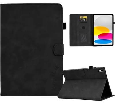 Produktbild von Schutzhülle für iPad 10. Generation 2022 10,9 Zoll Kunstleder Ultradünn Schwarz