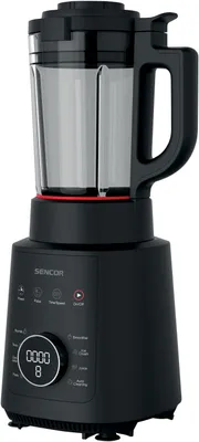 Produktbild von SENCOR SBU 0510BK Multifunkční mixér a polévkovar, 8dílné nože z vysoce kvalitní nerezové oceli SUS304, 9 rychlostních stupňů, 7 programů, příkon: 800 / 1200 W, 25 0000 ot./min.