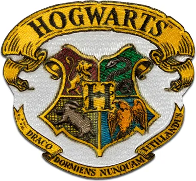 Produktbild von Harry Potter © Hogwarts Wappen  - Aufnäher, Bügelbild, Aufbügler, Applikationen, Patches, Flicken, Zum Aufbügeln, Größe: 5,7 x 6 cm