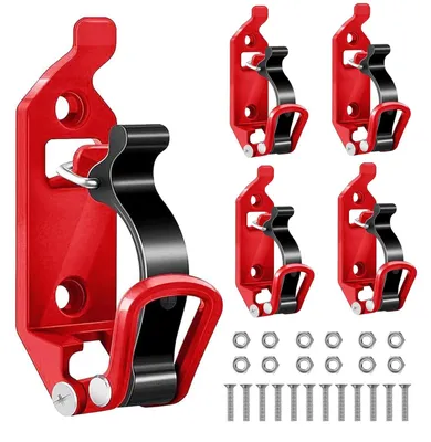 Image de Lot de 4 supports muraux pour barres de toit et outils de jardin