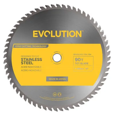 Produktbild von Evolution 355mm Edelstahlschneidklinge mit 90 Zähnen, TCT-Trennsägeblatt G2