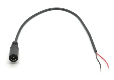 Produktbild von DC Kabel mit Hohlstecker-Buchse 5,5x2,1mm und offenem Kabelende 25cm